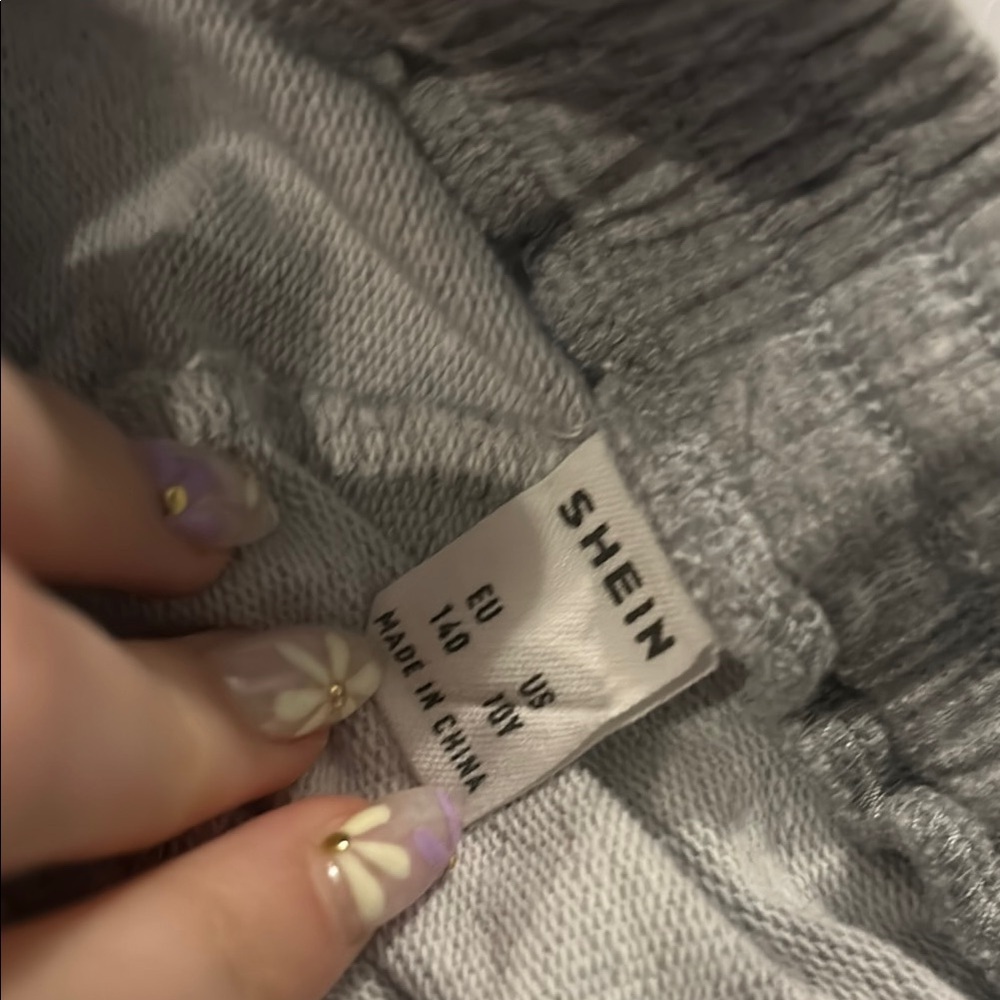 Gray Butterfly Print Kids Joggers - Picture 4 of 5